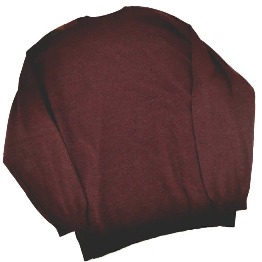 Tricots St Raphael Men's L Red Merino Wool Sweater - Picture 7 of 9